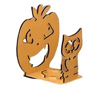 Helloween Decoration Handmade Wooden Ghostly Pumpkin Glow Home De Cor Halloween SIL Houette Decorations Ghos T Candle Holder Sp Ooky Shadow Caster for Halloween Shadow Tea Light Statue (D, One Size)