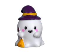 Helloween Decoration Small Resin Ornaments Pumpkin Ghost Witch Desktop Ornaments Reusable Party Decorations for Halloween Window Fireplace Bookcase Decor (F)