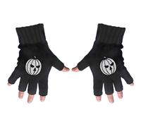 Helloween Men's Pumpkin Fingerless Gloves in Black Helloween Black One Size
