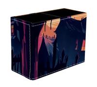 Helloween party and trick or treak Dual-Compartment Pen Pouch - 2-Layer Sort-It Case, Hand-Washable Canvas, Sturdy Upright Walls, Mini Desk Caddy for Pens, Tools, Accessories