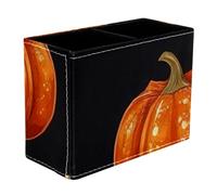 Helloween Pumkins 2_139 Dual-Compartment Pen Pouch - 2-Layer Sort-It Case, Hand-Washable Canvas, Sturdy Upright Walls, Mini Desk Caddy for Pens, Tools, Accessories