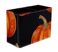 Helloween Pumkins 2_149 Dual-Compartment Pen Pouch - 2-Layer Sort-It Case, Hand-Washable Canvas, Sturdy Upright Walls, Mini Desk Caddy for Pens, Tools, Accessories