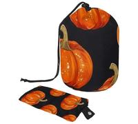 Helloween Pumkins 2_165 Travel Makeup Bag and Cosmetic Organizer for Women with Mini Zipper Pouch