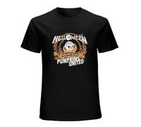 Helloween Pumpkins United Men's Cotton T-Shirt Black Shirt Top Tee M