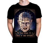 Hellraiser Good Suffering Mens T-Shirt Gothic Horror Print, Black Cotton T-Shirt, Movie Poster Tee