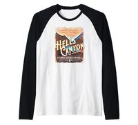 Hells Canyon National Recreation Area Idaho Oregon Souvenir Raglan Baseball Tee