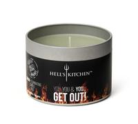 Hell's Kitchen Hell's Kitchen Basil, Patchouli & Geranium Tin Candle in Green | Size: Medium Hell's Kitchen Green Medium