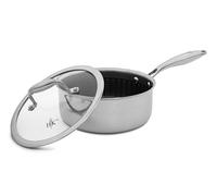 Hell's Kitchen PFAS-Free Ceramic Hybrid 2.5 Quart Saucepan with Lid, Nonstick, Scratch-Resistant, Ergonomic Handle, Dishwasher Safe, Multi-Cooktop and Oven-Safe