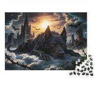 Hell's Magic Dog Jigsaw Puzzles for Adults Interesting Puzzle Game 1000 Jigsaws Brain Challenge Home Decoration Gifts 70x50cm/1000pcs