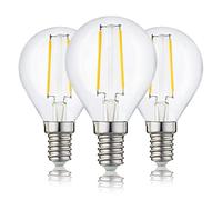 hellum 208108 E14 LED Warm White Light Bulbs, Pack of 3, Energy-Saving Bulb E14 with 2.5 W Equivalent to E14 Bulb with 25 W, LED E14 Warm White Light Bulb with 2700 K and 250 lm, Bulb E14 in G45