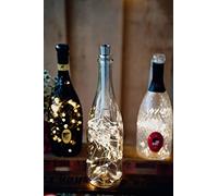 Hellum Bottle Light, Battery Fairy Lights with Timer: 2M 20 LED Warm White Led String Lights for Bottles, 2 Pack Wine Bottle Lights for Bedroom,Birthday Party,Wedding Table Decoration 150582