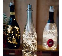 Hellum LED Metal Corks, Timer and Battery, Decoration for Wine Bottles, Perfect as a Gift for Birthday, Wedding, Party, Fairy Lights for DIY and upcycling, Warm White 522822