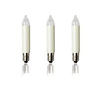 Hellum Replacement Bulbs for Light Arch, Pack of 3 16 V 3 W Small Shaft Candles for Candle Arch, for Replacement Candles Fairy Lights Indoor and Outdoor with 15 + 16 Burning Points, Diameter 10 mm E10