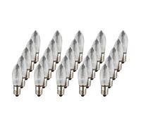 hellum Replacement Candle Filament 8 V 3 W for Fairy Lights and Candle Arch, Pack of 25 Corrugated Candles E10 (Diameter 10 mm) Suitable for 30 Burning Points, 22 Lumen Replacement Candles Fairy