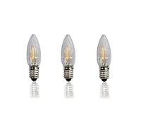 Hellum Replacement Candles for Candle Arch LED, 3 pcs 12V 0,3W Fluted Candle for Christmas Tree Candles Fairy Lights Inside with 20 Burning Places, Bulbs for Candle Arch E10/12V/0,3W/22 Lumen 912340