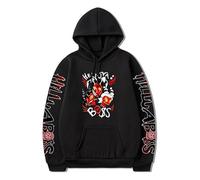Helluva Boss Cartoon Graphic Hoodie - Casual Sweatshirt Fashion Loose Long Sleeve Pullover Black