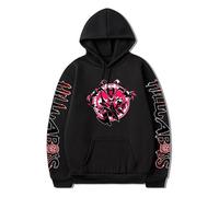Helluva Boss Cartoon Graphic Hoodie - Casual Sweatshirt Fashion Loose Long Sleeve Pullover Black