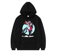Helluva Boss Hoodies Anime Stolas Blitzo Adult Animated Fans Man Sweatshirts Casual Hooded Sweatshirt Black