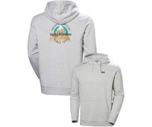 Helly-Hansen - Bi-stretch cotton sweatshirt - Core Graphic Hoodie Grey Melange for Men - Size L Grey L