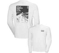 Helly-Hansen - Breathable T-shirt with UPF50+ protection - Skog Graphic Ls Tee White for Men in Recycled Polyester - Size L White L