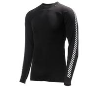 Helly Hansen Men's HH Lifa Stripe Crew, Black, S