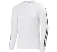 Helly Hansen Men's HH Lifa Stripe Crew Base Layer, White, L