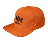 Helly-Hansen Hi Vis Trucker Tech Cap, Unisex, Adjustable, Breathable Mesh, Reflective Safety, Outdoor Workwear, 290 Dark Orange, One size