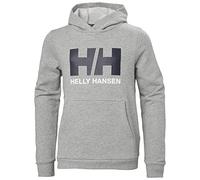 Helly Hansen Junior Unisex Jr HH Logo Hoodie 2.0, Grey Melange, 12