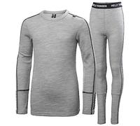 Helly Hansen Junior Unisex Jr LIFA Merino Midweight Set, Grey Melange, 12