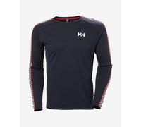 Helly Hansen Lifa Active Stripe Crew Long Sleeve Base Layer Top Navy Blue Red - S