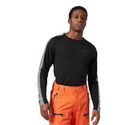 Helly Hansen Men's Lifa Active Stripe Crew, Black, L