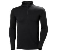 Helly Hansen Men's Lifa Merino Midweight 1/2 Zip Long Sleeve T Shirt, Black, S UK