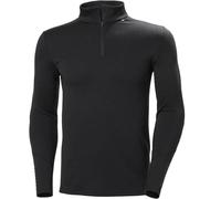 Helly Hansen Mens Lifa Merino Midweight 1/2 Zip Long Sleeve T-Shirt, Black, XL EU