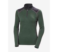 Helly Hansen Lifa Merino Midweight Half Zip Base layer top Ski Free chrome green Women - M