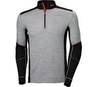 Helly Hansen Workwear 75107 HH Lifa Merino Half Zip Grey Melange/Black L