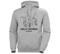 Helly Hansen Manchester Graphic Men's Hoodie, Cotton Pullover with Hood, 300 g/m