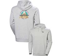 Helly-Hansen - Men's Bi-Stretch Cotton Sweatshirt - Core Graphic Hoodie Grey Melange for Men - Size L Grey L