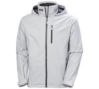 Helly Hansen Men's Crew Hooded Jacket, Grey Fog 2.0, XL