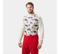 Helly Hansen Lifa Merino Midweight Half Zip Base layer top Ski Free white lilac green - M