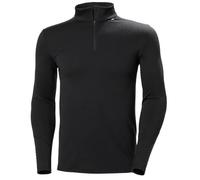 Helly Hansen Mens Lifa Merino Midweight 1/2 Zip Long Sleeve T-Shirt, Black, XL EU