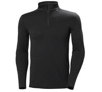 Helly Hansen Mens Lifa Merino Midweight 1/2 Zip Long Sleeve T-Shirt, Black, XL EU