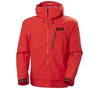 Helly-Hansen Odin 9 Worlds 3.0 Shell Jacket - Men's Waterproof, Windproof, Breathable, Helmet Compatible, Recycled Material, 222 Alert Red, XL