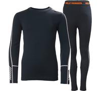 Helly-Hansen - Set of merino wool base layer top and bottom - Jr Lifa Merino Midweight Set Navy in Wool - Kid Size 14y Navy 14y