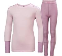 Helly-Hansen - Set of merino wool base layer top and bottom - Jr Lifa Merino Midweight Set Purple Clay in Wool - Kid Size 12y Purple 12y
