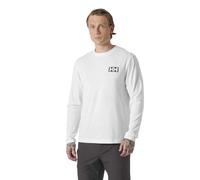 Helly-Hansen - Breathable T-shirt with UPF50+ protection - Skog Graphic Ls Tee White for Men in Recycled Polyester - Size XL White XL
