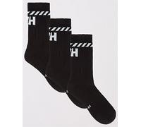Helly Hansen Unisex Cotton Sport Sock 3PK, 36-38, Black