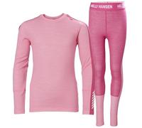 Helly Hansen Unisex Kid's JR LIFA Merino Midweight Set Base Layer Bottom, 068 Sugar Pink, 12 Years