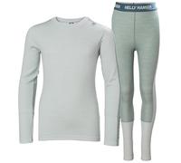Helly Hansen Unisex Kid's JR LIFA Merino Midweight Set Base Layer Bottom, 462 Green Mist, 8 Years