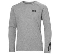 Helly Hansen Unisex Kids Jr Loen Tech Ls Top Shirt, Grey Melange, 14 Years UK