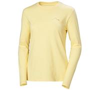 Helly Hansen Womens F2F W Organic Cotton Long Sleeve Tee - Yellow Cream, XL
